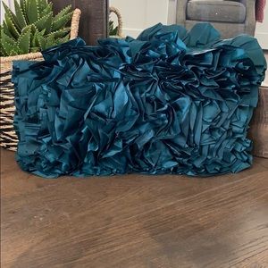 Ruffled throw pillow